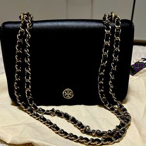 Tory Burch ~ Black + Gold Chain Purse